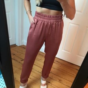 Bar III Burnt orange silk pants